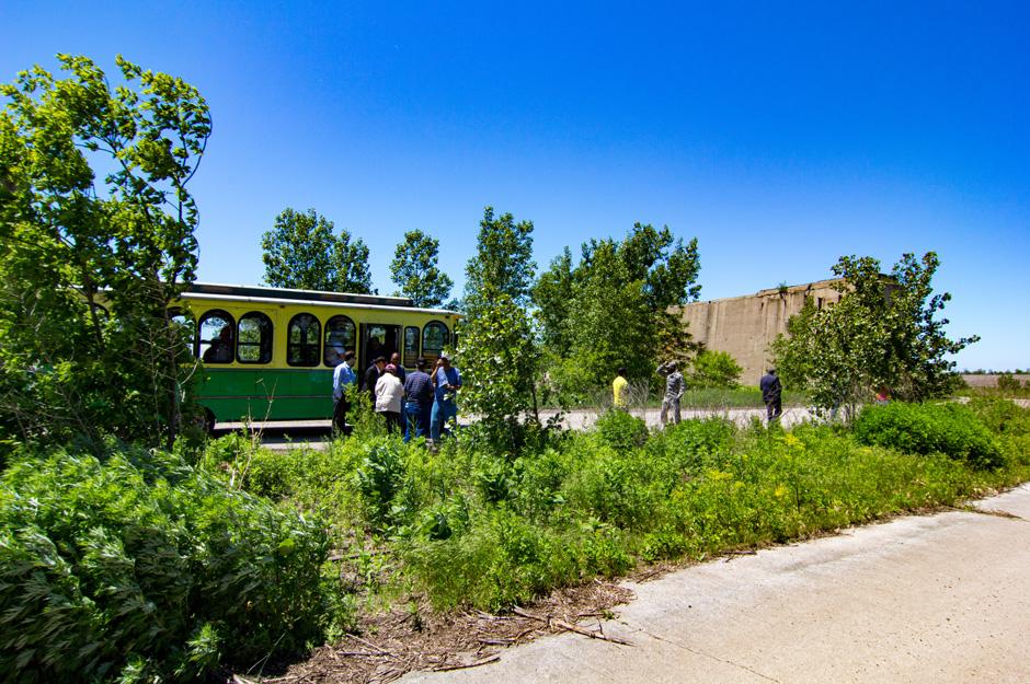Trolly tours of the Chicago Lakeside grounds
