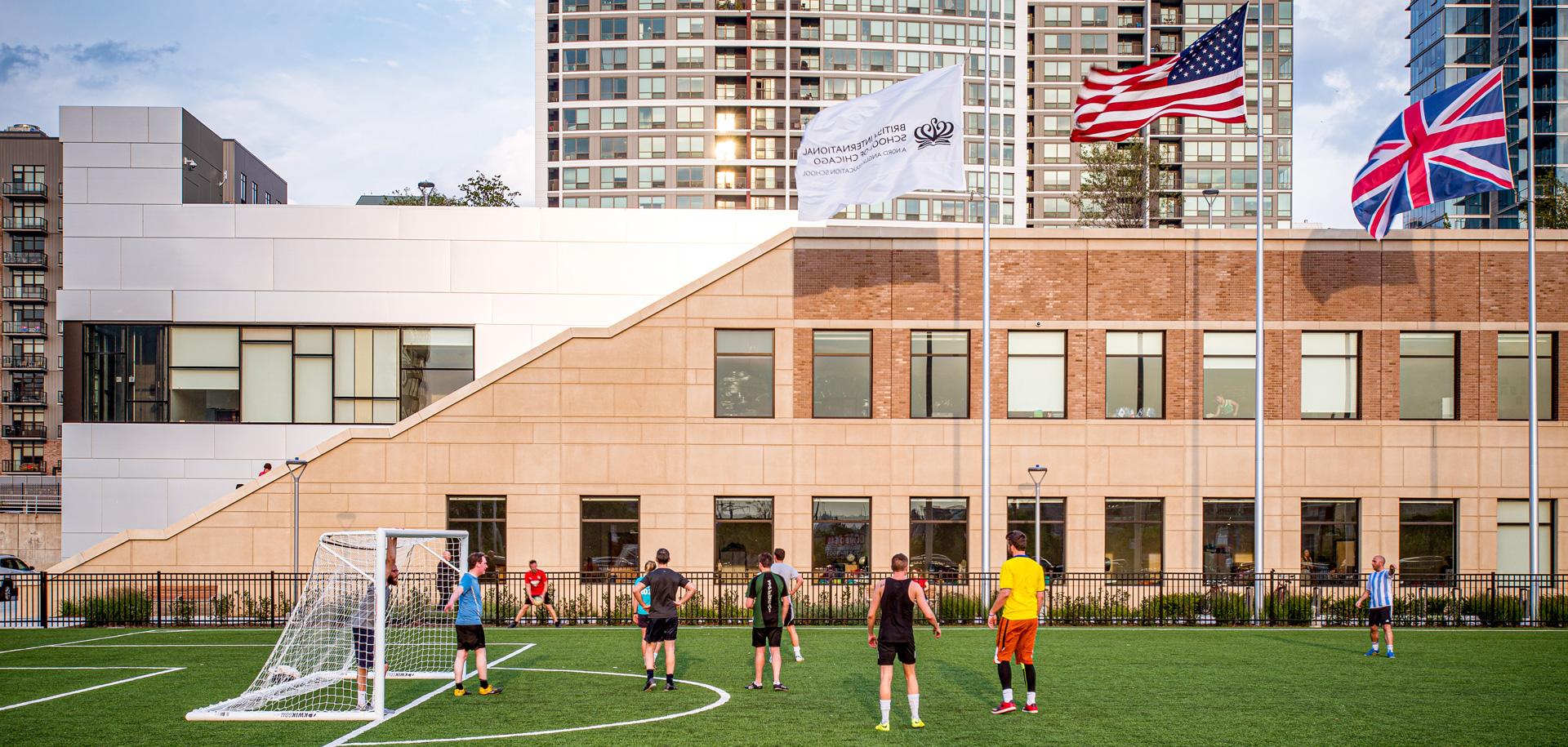 British International School of Chicago McCaffery Interests Antunovich Associates Soccer Pitch 